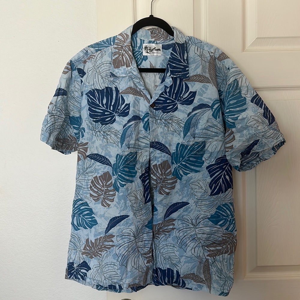 SOLD Blue Hawaiian shirt